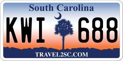 SC license plate KWI688