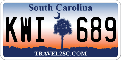 SC license plate KWI689