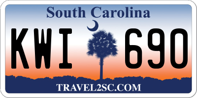SC license plate KWI690