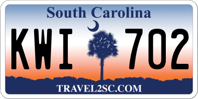 SC license plate KWI702