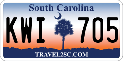 SC license plate KWI705