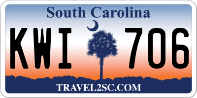 SC license plate KWI706