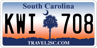 SC license plate KWI708