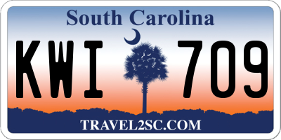 SC license plate KWI709