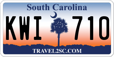 SC license plate KWI710