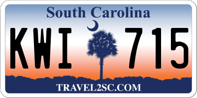 SC license plate KWI715