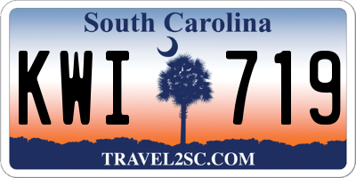 SC license plate KWI719