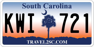 SC license plate KWI721