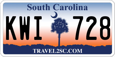 SC license plate KWI728