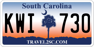 SC license plate KWI730