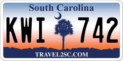 SC license plate KWI742