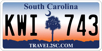 SC license plate KWI743
