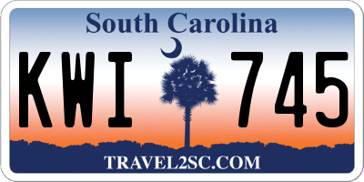 SC license plate KWI745