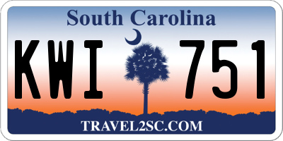 SC license plate KWI751