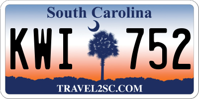 SC license plate KWI752