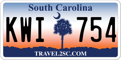 SC license plate KWI754