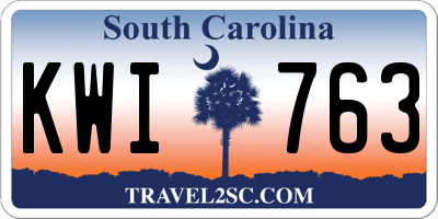 SC license plate KWI763