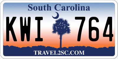 SC license plate KWI764
