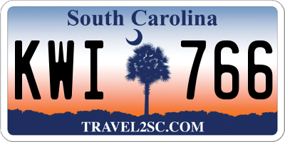 SC license plate KWI766