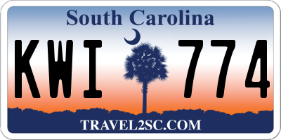 SC license plate KWI774