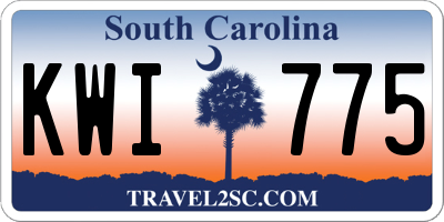SC license plate KWI775