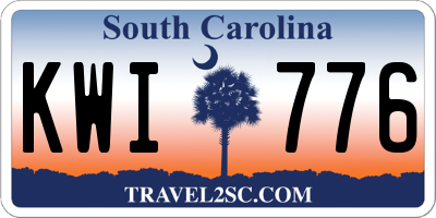 SC license plate KWI776