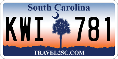 SC license plate KWI781