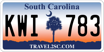 SC license plate KWI783