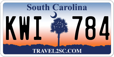 SC license plate KWI784