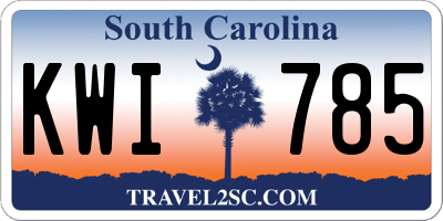 SC license plate KWI785