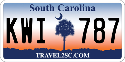SC license plate KWI787