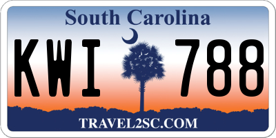 SC license plate KWI788