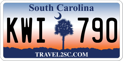 SC license plate KWI790