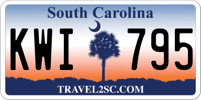 SC license plate KWI795