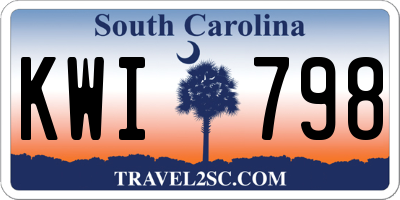 SC license plate KWI798
