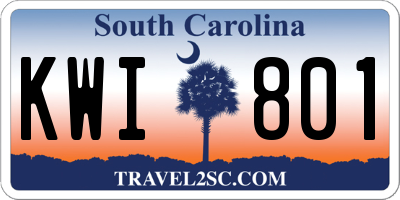 SC license plate KWI801