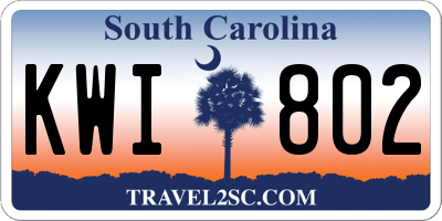 SC license plate KWI802