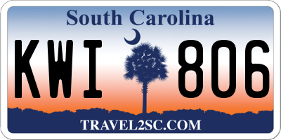 SC license plate KWI806