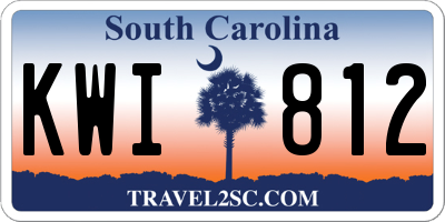 SC license plate KWI812