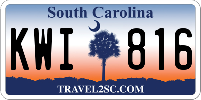 SC license plate KWI816