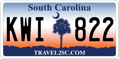SC license plate KWI822