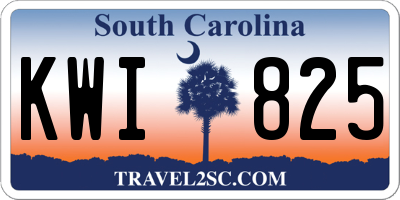 SC license plate KWI825
