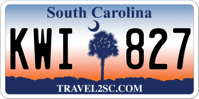SC license plate KWI827