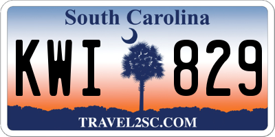 SC license plate KWI829