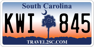 SC license plate KWI845