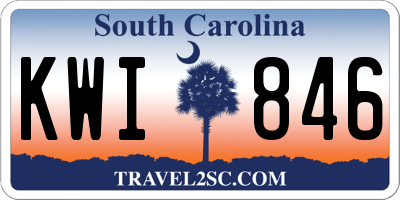 SC license plate KWI846