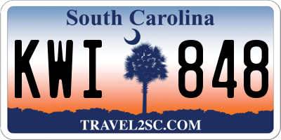 SC license plate KWI848