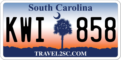 SC license plate KWI858