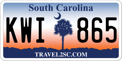 SC license plate KWI865