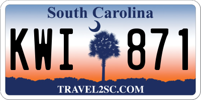 SC license plate KWI871